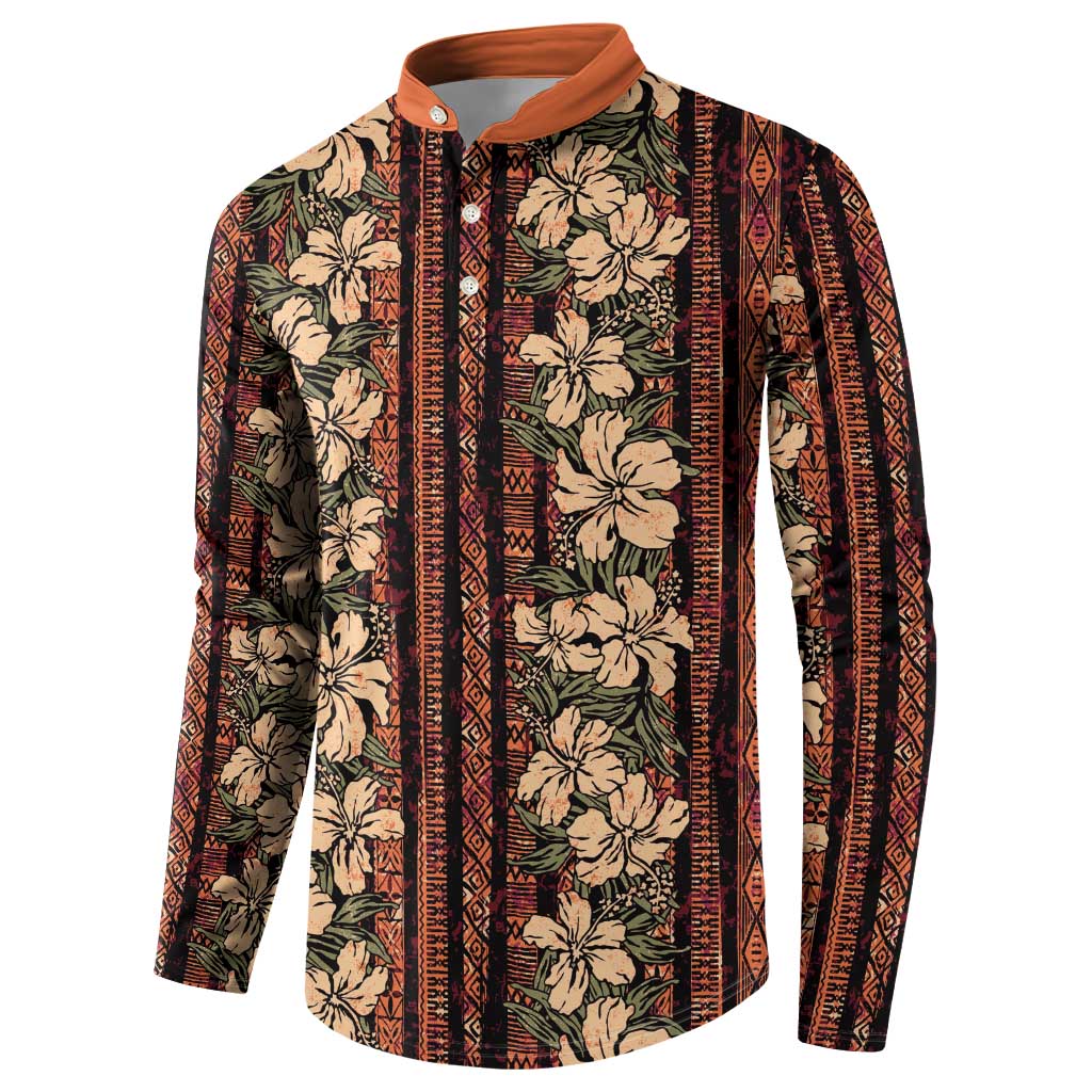 Hawaii Hibiscus Button Sweatshirt Retro Style LT01 - Polynesian Pride