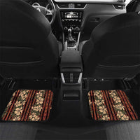 Hawaii Hibiscus Car Mats Retro Style LT01 Set 2pcs - Back Brown - Polynesian Pride