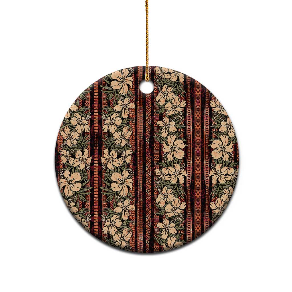 Hawaii Hibiscus Ceramic Ornament Retro Style LT01 - Polynesian Pride