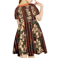 Hawaii Hibiscus Kid Short Sleeve Dress Retro Style LT01 - Polynesian Pride