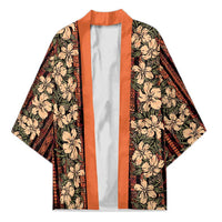 Hawaii Hibiscus Kimono Retro Style LT01 Unisex Brown - Polynesian Pride