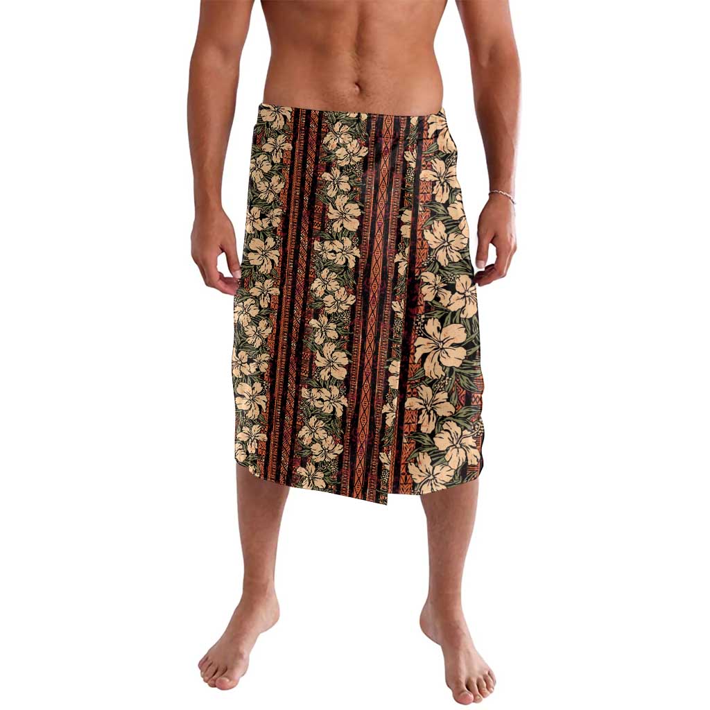 Hawaii Hibiscus Lavalava Retro Style LT01 Brown - Polynesian Pride