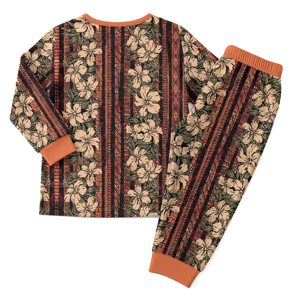 Hawaii Hibiscus Christmas Pajama Set Retro Style LT01 - Polynesian Pride