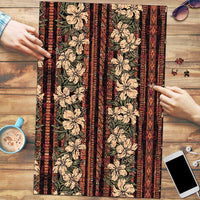 Hawaii Hibiscus Puzzle Retro Style LT01 Brown - Polynesian Pride