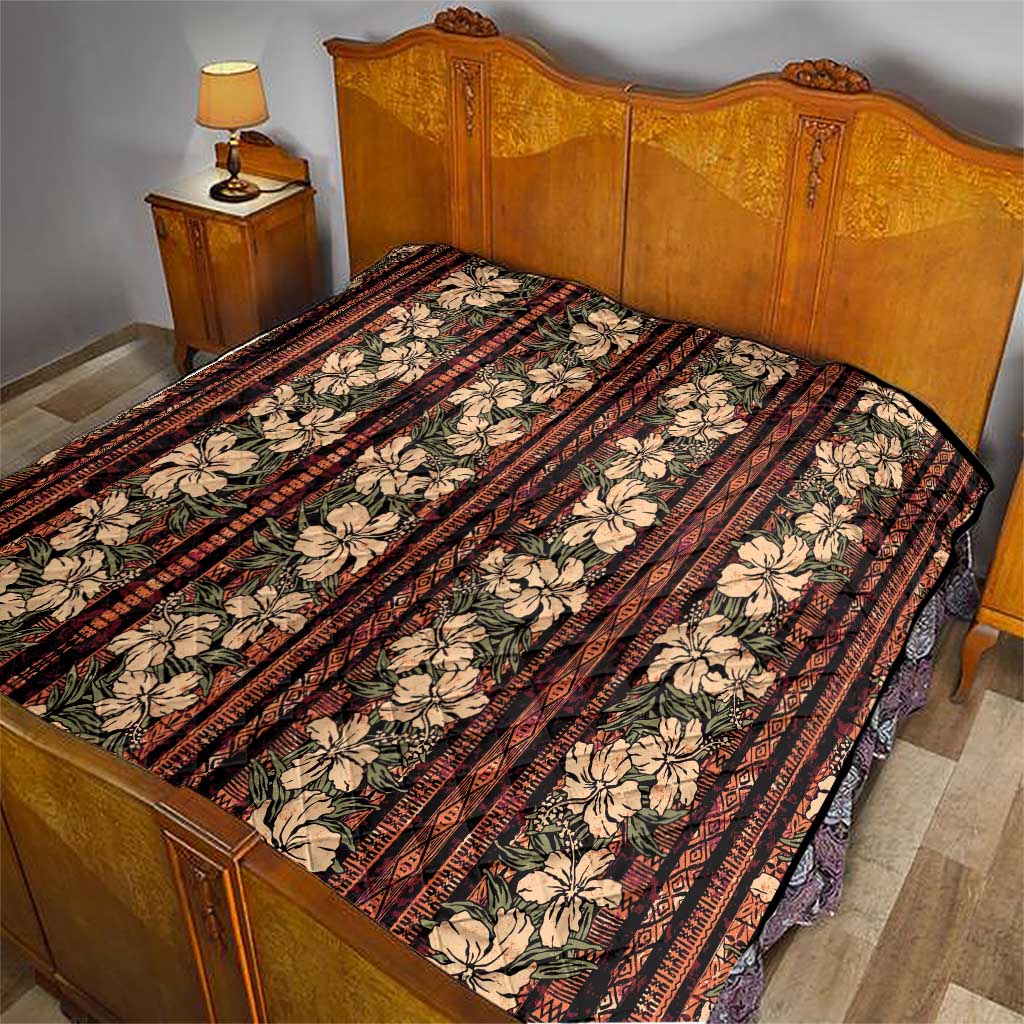 Hawaii Hibiscus Quilt Retro Style LT01 - Polynesian Pride