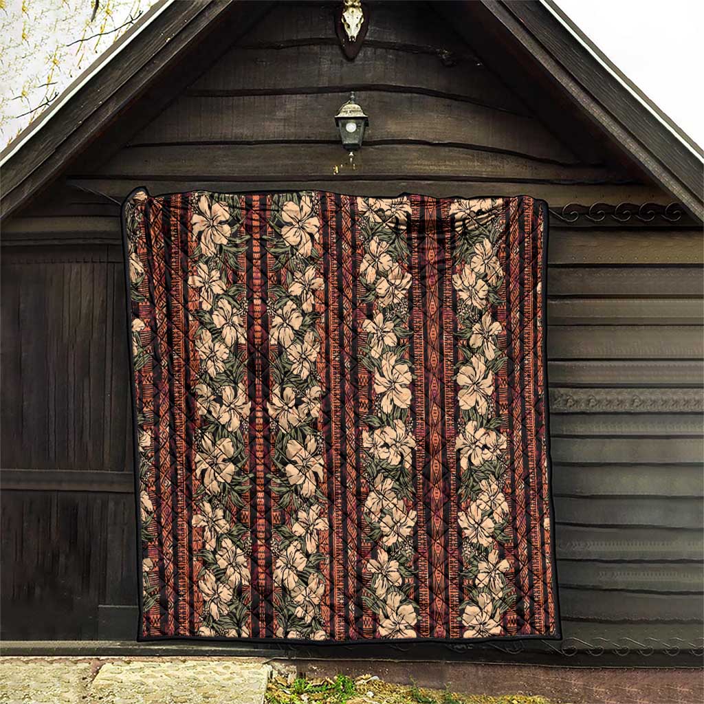 Hawaii Hibiscus Quilt Retro Style LT01 - Polynesian Pride