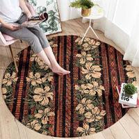 Hawaii Hibiscus Round Carpet Retro Style LT01 - Polynesian Pride