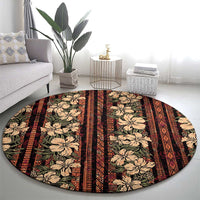 Hawaii Hibiscus Round Carpet Retro Style LT01 - Polynesian Pride