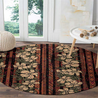Hawaii Hibiscus Round Carpet Retro Style LT01 - Polynesian Pride