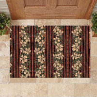 Hawaii Hibiscus Rubber Doormat Retro Style LT01 Brown - Polynesian Pride