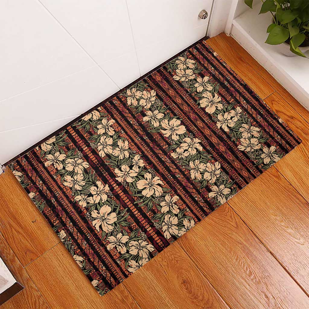 Hawaii Hibiscus Rubber Doormat Retro Style LT01 - Polynesian Pride
