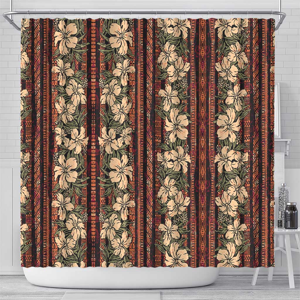 Hawaii Hibiscus Shower Curtain Retro Style LT01 - Polynesian Pride