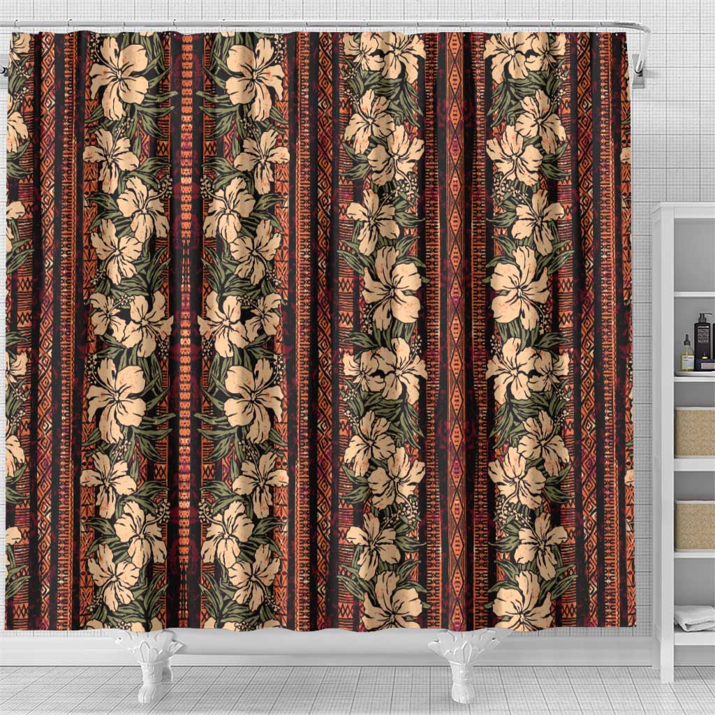 Hawaii Hibiscus Shower Curtain Retro Style LT01 - Polynesian Pride
