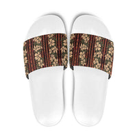Hawaii Hibiscus Slide Sandals Retro Style LT01 Brown - Polynesian Pride