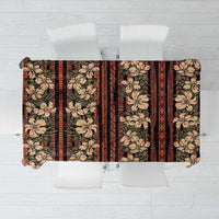Hawaii Hibiscus Tablecloth Retro Style LT01 Brown - Polynesian Pride