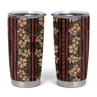 Hawaii Hibiscus Tumbler Cup Retro Style LT01 Brown - Polynesian Pride