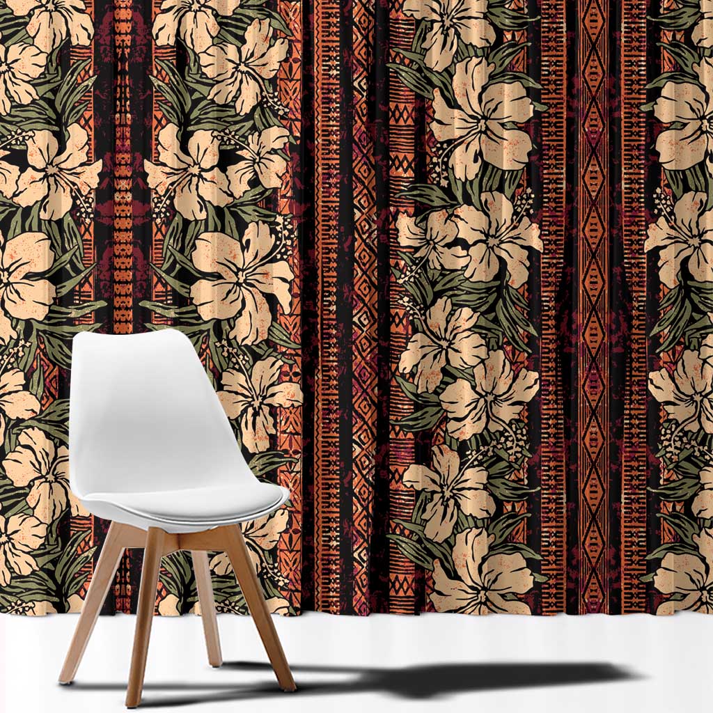 Hawaii Hibiscus Window Curtain Retro Style LT01 - Polynesian Pride