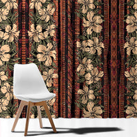 Hawaii Hibiscus Window Curtain Retro Style LT01 - Polynesian Pride
