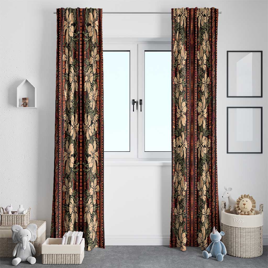 Hawaii Hibiscus Window Curtain Retro Style LT01 - Polynesian Pride