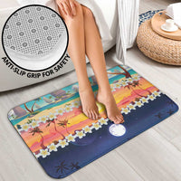Hawaii Beach Landscape Time-Lapse Bathroom Set Tropical Plumeria Flowers LT01 - Polynesian Pride