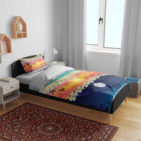 Hawaii Beach Landscape Time-Lapse Bedding Set Tropical Plumeria Flowers LT01 - Polynesian Pride