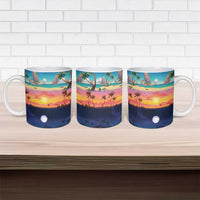 Hawaii Beach Landscape Time-Lapse Ceramic Mug Tropical Plumeria Flowers LT01 - Polynesian Pride