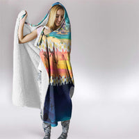 Hawaii Beach Landscape Time-Lapse Hooded Blanket Tropical Plumeria Flowers LT01 - Polynesian Pride