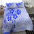 Fiji Masi With Hibiscus Tapa Tribal Bedding Set Blue Pastel LT01 - Polynesian Pride