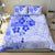 Fiji Masi With Hibiscus Tapa Tribal Bedding Set Blue Pastel LT01 - Polynesian Pride