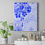 Fiji Masi With Hibiscus Tapa Tribal Canvas Wall Art Blue Pastel LT01 Blue - Polynesian Pride