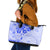 Fiji Masi With Hibiscus Tapa Tribal Leather Tote Bag Blue Pastel LT01 Blue - Polynesian Pride