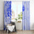 Fiji Masi With Hibiscus Tapa Tribal Window Curtain Blue Pastel LT01 - Polynesian Pride