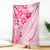 Fiji Masi With Hibiscus Tapa Tribal Blanket Pink Pastel LT01 Pink - Polynesian Pride