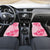 Fiji Masi With Hibiscus Tapa Tribal Car Mats Pink Pastel LT01 - Polynesian Pride