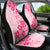 Fiji Masi With Hibiscus Tapa Tribal Car Seat Cover Pink Pastel LT01 - Polynesian Pride