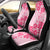 Fiji Masi With Hibiscus Tapa Tribal Car Seat Cover Pink Pastel LT01 - Polynesian Pride