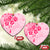 Fiji Masi With Hibiscus Tapa Tribal Ceramic Ornament Pink Pastel LT01 Heart Pink - Polynesian Pride