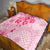 Fiji Masi With Hibiscus Tapa Tribal Quilt Pink Pastel LT01 - Polynesian Pride