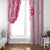 Fiji Masi With Hibiscus Tapa Tribal Window Curtain Pink Pastel LT01 - Polynesian Pride