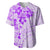 Fiji Masi With Hibiscus Tapa Tribal Baseball Jersey Purple Pastel LT01 Purple - Polynesian Pride