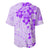 Fiji Masi With Hibiscus Tapa Tribal Baseball Jersey Purple Pastel LT01 - Polynesian Pride