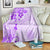 Fiji Masi With Hibiscus Tapa Tribal Blanket Purple Pastel LT01 - Polynesian Pride