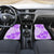 Fiji Masi With Hibiscus Tapa Tribal Car Mats Purple Pastel LT01 - Polynesian Pride