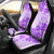 Fiji Masi With Hibiscus Tapa Tribal Car Seat Cover Purple Pastel LT01 - Polynesian Pride