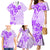 Fiji Masi With Hibiscus Tapa Tribal Family Matching Mermaid Dress and Hawaiian Shirt Purple Pastel LT01 - Polynesian Pride