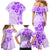 Fiji Masi With Hibiscus Tapa Tribal Family Matching Mermaid Dress and Hawaiian Shirt Purple Pastel LT01 - Polynesian Pride