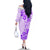 Fiji Masi With Hibiscus Tapa Tribal Family Matching Off Shoulder Long Sleeve Dress and Hawaiian Shirt Purple Pastel LT01 - Polynesian Pride