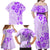 Fiji Masi With Hibiscus Tapa Tribal Family Matching Off Shoulder Maxi Dress and Hawaiian Shirt Purple Pastel LT01 - Polynesian Pride