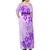 Fiji Masi With Hibiscus Tapa Tribal Family Matching Off Shoulder Maxi Dress and Hawaiian Shirt Purple Pastel LT01 - Polynesian Pride