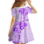 Fiji Masi With Hibiscus Tapa Tribal Family Matching Off Shoulder Short Dress and Hawaiian Shirt Purple Pastel LT01 - Polynesian Pride